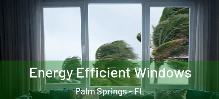 Energy Efficient Windows Palm Springs - FL