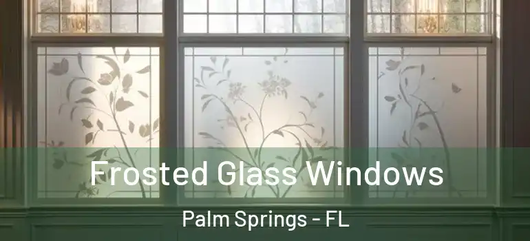 Frosted Glass Windows Palm Springs - FL