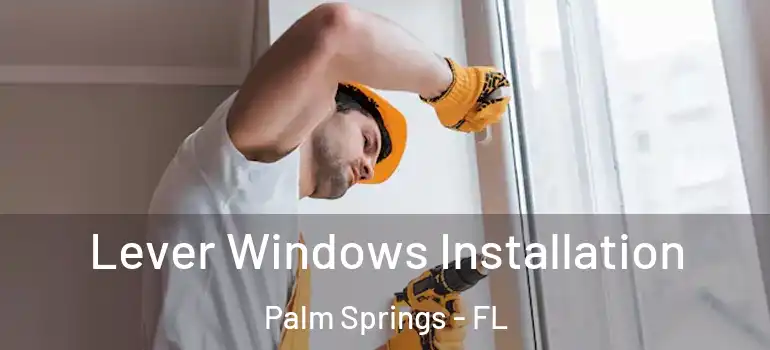 Lever Windows Installation Palm Springs - FL
