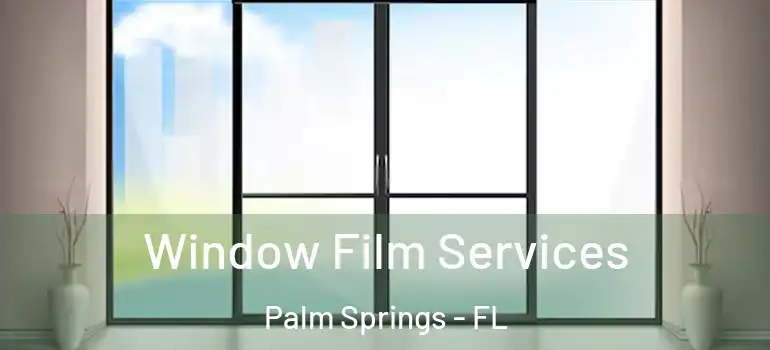 Window Film Services Palm Springs - FL