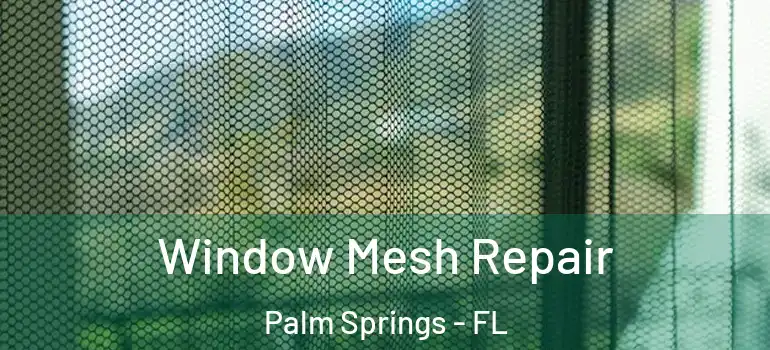 Window Mesh Repair Palm Springs - FL