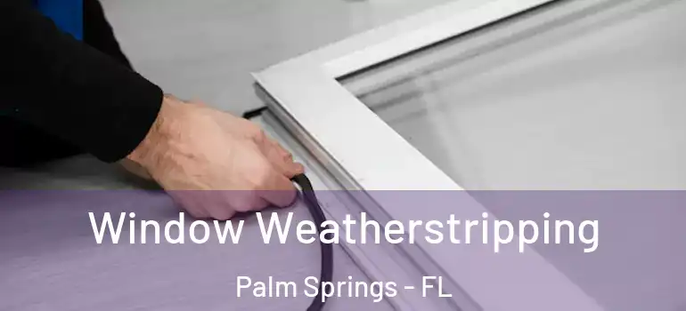 Window Weatherstripping Palm Springs - FL